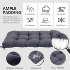 3 Pcs Wicker Chair Cushions Patio Loveseat Chaise Cushion Set - Image 3