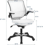 Modway Edge Mesh Back and Mesh Seat Office Chair In Black - Image 3