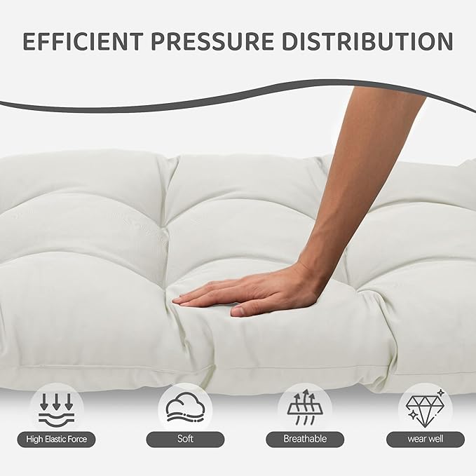 3 Pcs Wicker Chair Cushions Patio Loveseat Chaise Cushion Set - Image 4