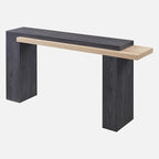 OKD 63 Inch Modern Entryway Console Table, Solid Geometry Accent Sofa Table - Image 8