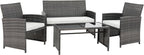 4 Piece Patio Ratten Set Outdoor Furniture Set Wicker Conversation Set - Image 7