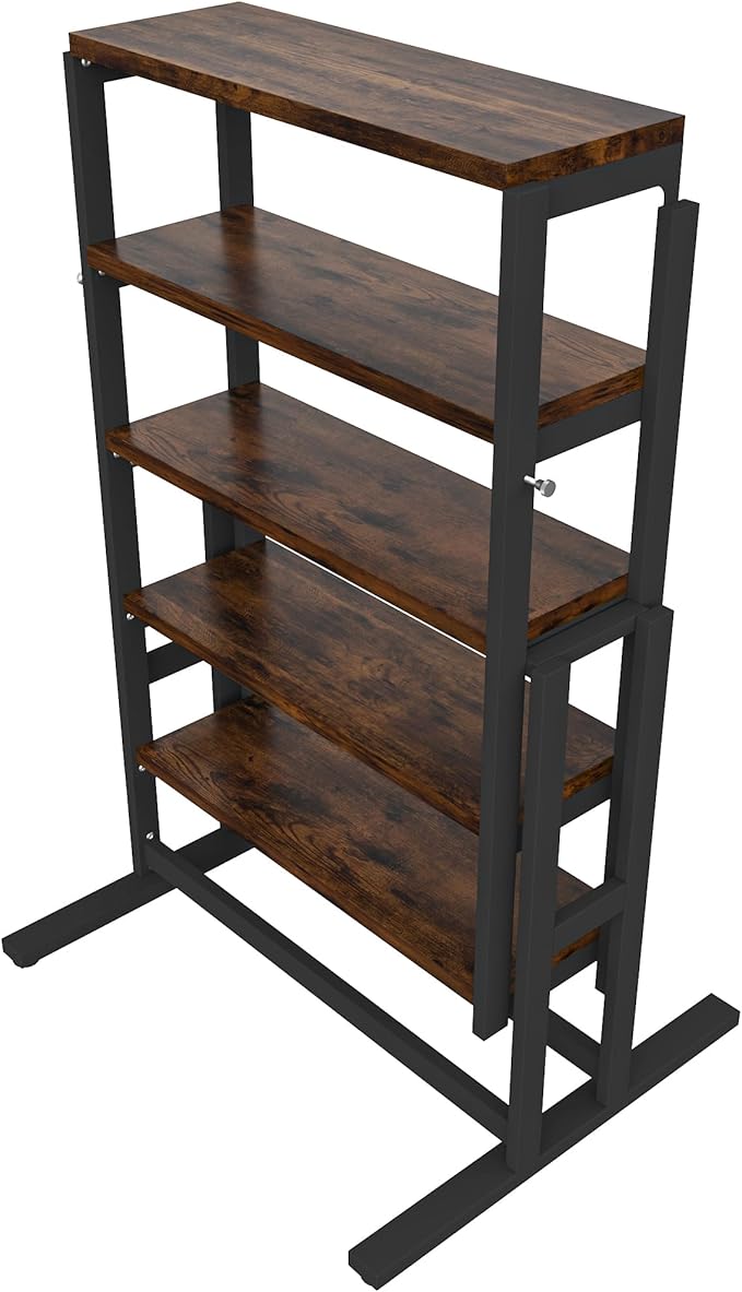 Convertible Dining Table, 2 in 1 Bookshelf to Kitchen Table, Space Saving - Image 6