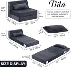 Tiita Convertible Folding Kids Sofa Bed - Image 3
