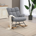 SAETSFEG Rocking Chair Nursery Teddy Upholstered Glider Rocker Rocking Accent by SAETSFEG