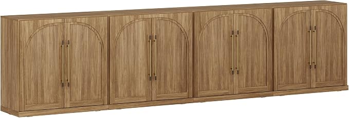 BELLEZE 3 Tier Bookshelf with Double-Arc Door - Image 8