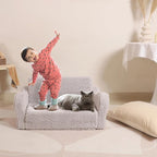 MOMCAYWEX Kids Sofa, 2-in-1 Flip-Out Foam Couch, Soft Play Lounge Chair - Image 4