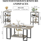 AWQM Faux Marble Table Set, Coffee Table & 2 Side Table, Faux Marble Tabletop - Image 2