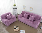 vctops 1-Piece Velvet Plush Stretch Sofa Slipcover - Image 3