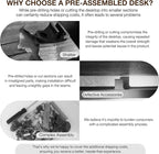 TEMI Small Computer Desk Folding Table - Image 8