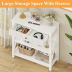 FATORRI Small Bookcase with Drawer, Wood and Metal Bookshelf - Image 3