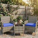 3 Piece Outdoor Patio Furniture Set, All-Weather PE Rattan Wicker Chairs - Image 8