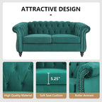 QHITTY 3 Piece Living Room Set, Sectional Chesterfield Sofa Chair Contemporary - Image 4