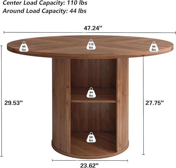 weselon 47 inch Round Dining Table - Image 2