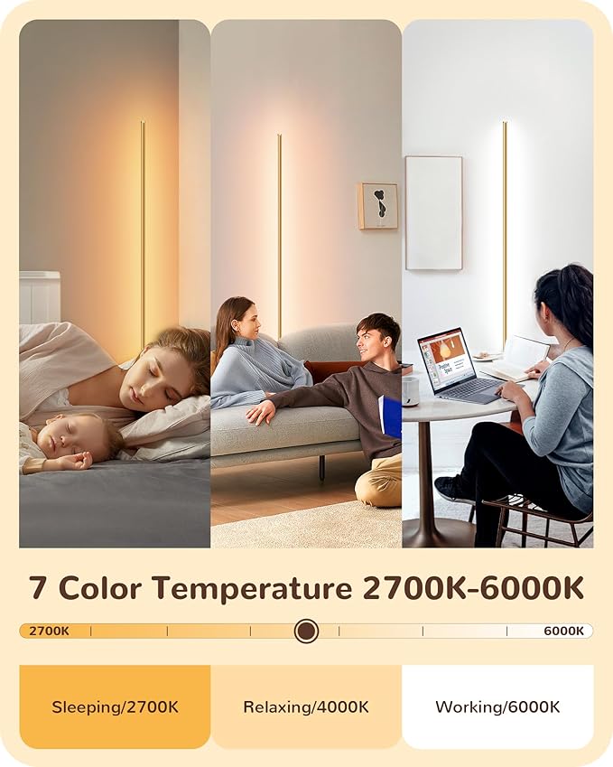 EDISHINE Floor Lamp, Remote Control & Foot Switch Floor Lamps - Image 2