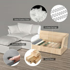 2 Seat with Ottoman L Shape Modular Sectional Couch Sofa - Image 4