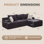 Modular Sectional Sofa Couches L-Shape Couch 3 Seat Modular Sofa Memory Foam - Image 2