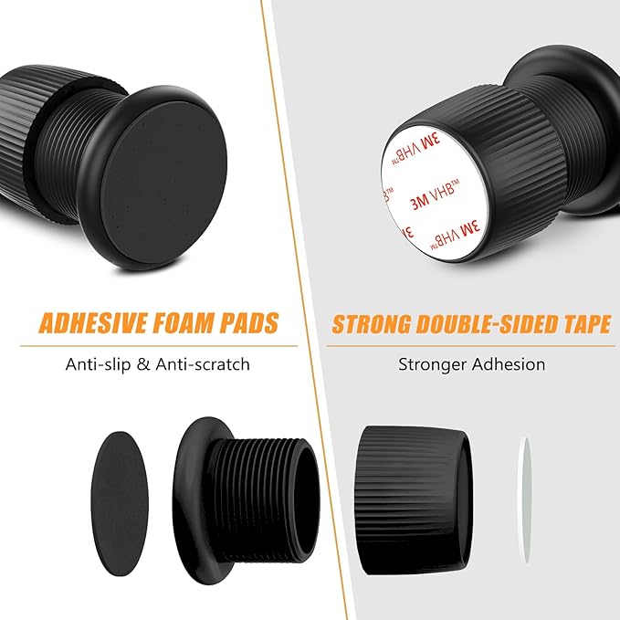 Adjustable Furniture Bed Risers, 1.6-2.6 inch Black, Durable Plastic Anti Slip - Image 3