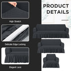 Fanfanwin 3 Pcs Sofa Slipcover Set - Image 3