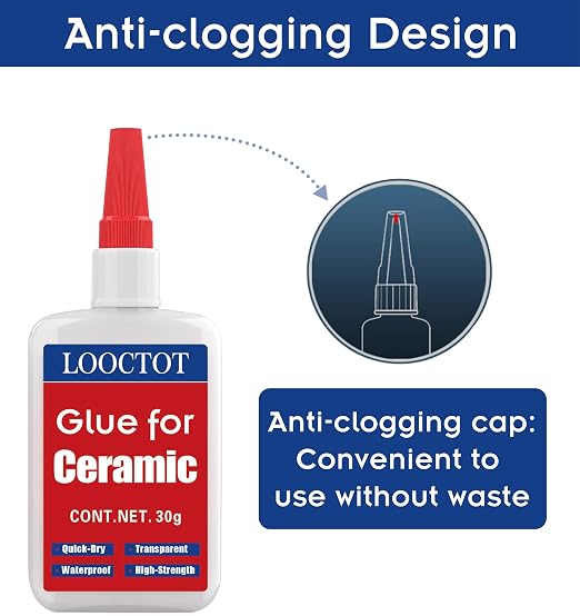 LOOCTOT 30g Ceramic Glue, China Porcelain and Pottery Repair, Super Instant - Image 2