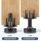 MROCO Adjustable Leveling Feet, 3/8"-16 Thread T-Nut Kit Furniture Levelers - Image 3