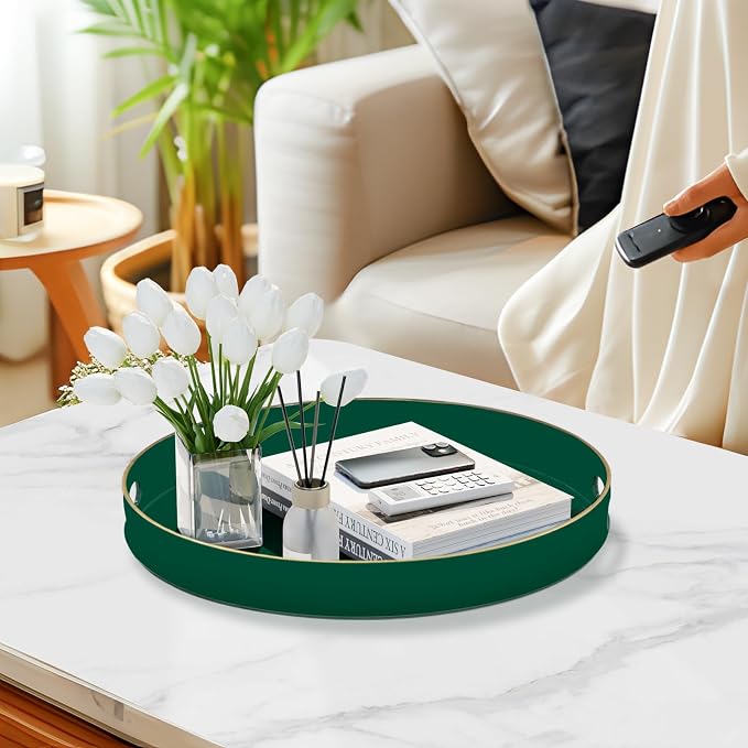 MAONAME Dark Green Decorative Tray, Plastic Trays - Image 5
