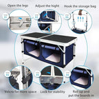 Folding Camping Table with Storage Compartment Aluminum Lightweight Camp - Image 7