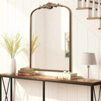 Besdomus Antique Gold Arched Mirror: 24"x36" French Large Arch Gold Vintage - Image 5