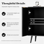 Fluted Buffet Cabinet Sideboard, Storage Cabinet, Modern Accent Cabinet Console - Image 5