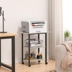 Lerliuo 3-Tier Printer Stand, Industrial Mobile Printer Table - Image 6