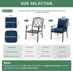 Summsun Outdoor Chair Cushions, Faux Linen Backrest and Deep Seat Cushion Set - Image 7