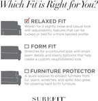 SureFit Cotton Duck Loveseat Box Cushion One Piece Slipcover, Furniture Cover - Image 5