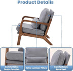 DUMOS Mid Century Accent Chair, Modern Living Room Chair - Image 5