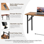 TEMI Long Computer Desk Folding Table - Image 8