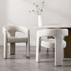 BESTANO Set of 3 Modern PU Leather Upholstered Dining Chairs - Image 2