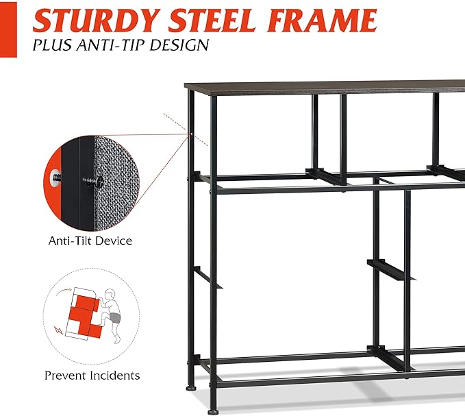 WLIVE 7 Drawer Dresser TV Stand, Entertainment Center, Media Console Table - Image 8
