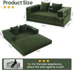 COMAX Futon Sofa Bed, 4‑in‑1 Convertible Sofa Bed, Folding Boneless Couches - Image 2