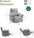 Power Swivel Rocker Recliner, Glider Recliner Nursery Chair - Image 2