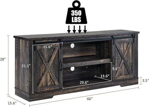 AMERLIFE 66" Farmhouse TV Stand - Image 2