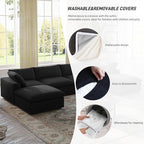 Cloud Modular Sectional Sofa Couch, Minimalist Deep Sofa Couches, Sofa Covers - Image 4