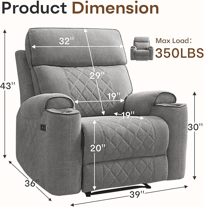 HAOMARKETS Power Recliner Chair - Image 2