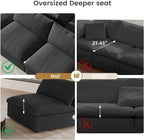 WJShome Cloud Modular Sectional Couch, 120.45" Convertible Couch - Image 6