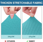 Smiry Waterproof Seat Covers for Dining Room Chairs Set of 4, Stretch Jacquard - Image 4