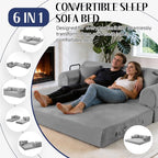 79'' Convertible Sofa Bed, 6 in 1 Folding Floor Futon Couch Sleeper - Image 2
