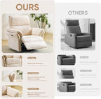 Power Swivel Rocker Recliner, Glider Recliner Nursery Chair - Image 8