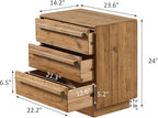 HOKYHOKY Reclaimed Solid Wood Nightstand-24 Inches Large End Table - Image 2