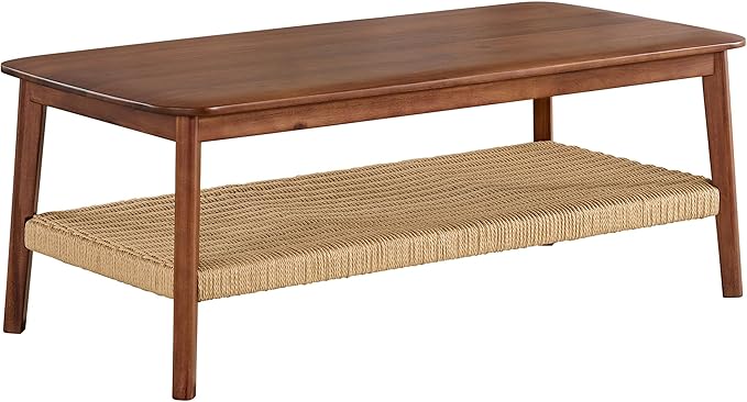 Alaterre Furniture Calais 48 Inch Rectangular Solid Wood Coffee Table - Image 8