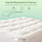 BEDLORE Full Size Mattress Topper Viscose Derived from Bamboo, Thick Pillow Top - Image 5