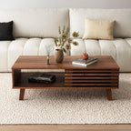 MAISONARIA Living Room Table Sets of 2, Mid Century Coffee Table & Dresser TV - Image 4