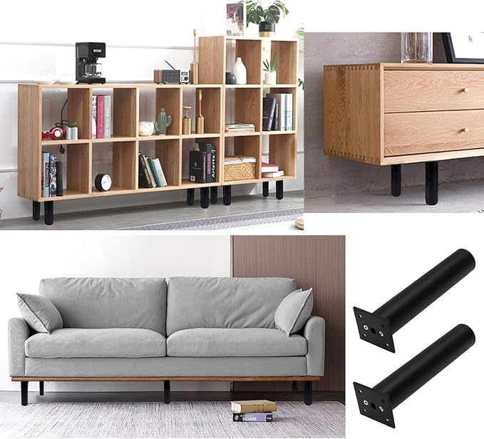 4 Pack Adjustable Furniture Legs Round 1.5" Dia Thickened Aluminum Alloy Sofa - Image 4