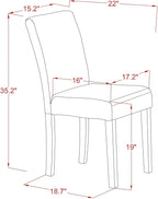 East West Furniture ABP4T04 Abbott Parson Dining Chairs - Image 3